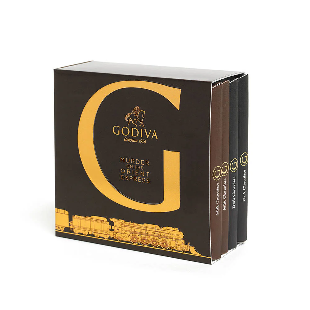 Murder on the Orient Express G by Godiva Chocolate Bar Classic Gift Set, 4 pc. - Image 2
