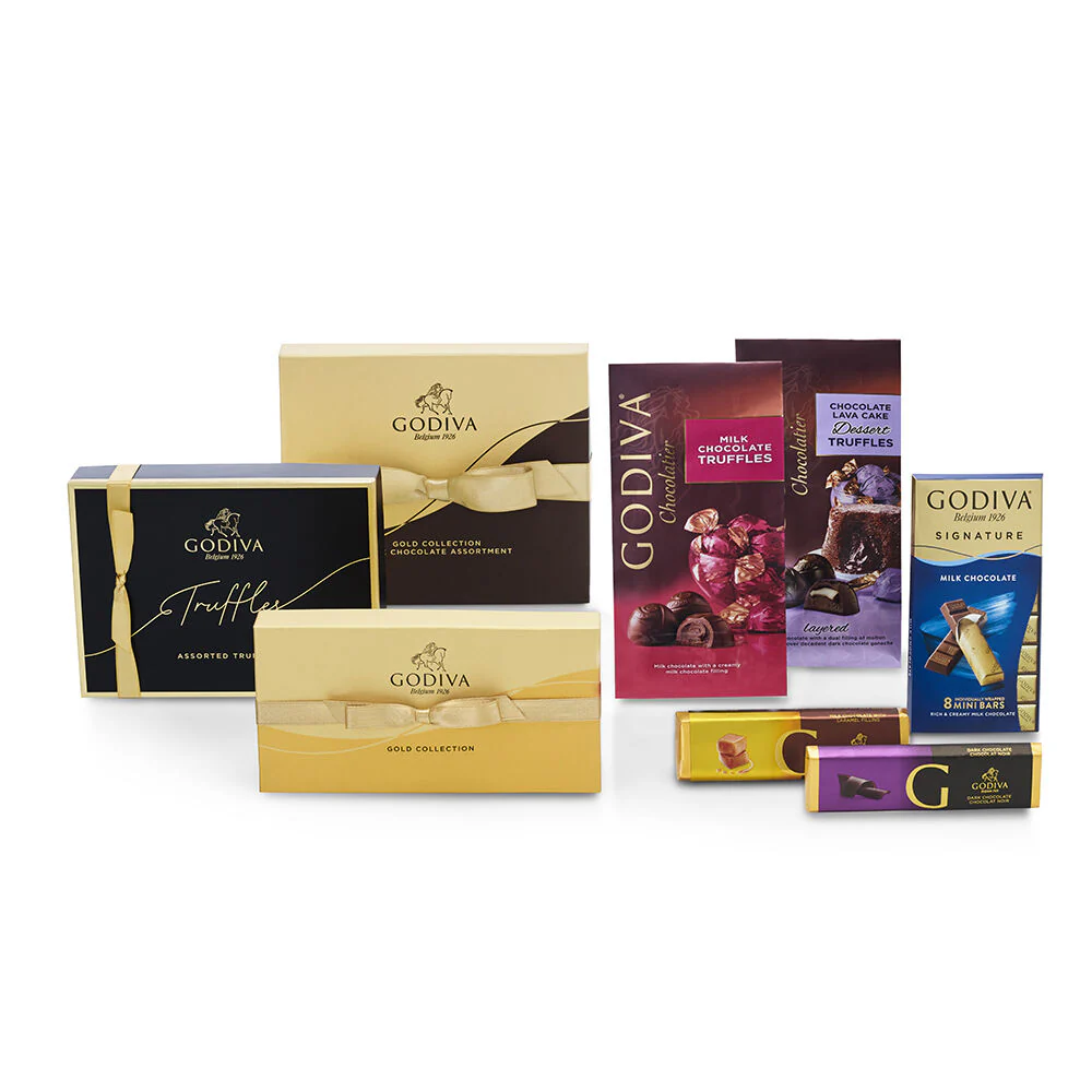 Pure Bliss Chocolate Gift Basket, Classic Ribbon - Image 2
