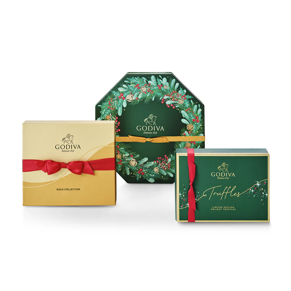 Season's Greetings Chocolate Holiday Gift Tower - Image 2
