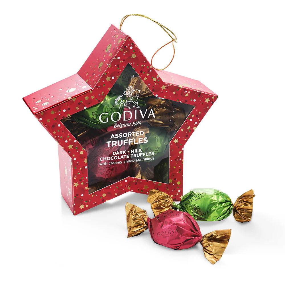 Chocolate Truffle Star Ornament, 10 pc.