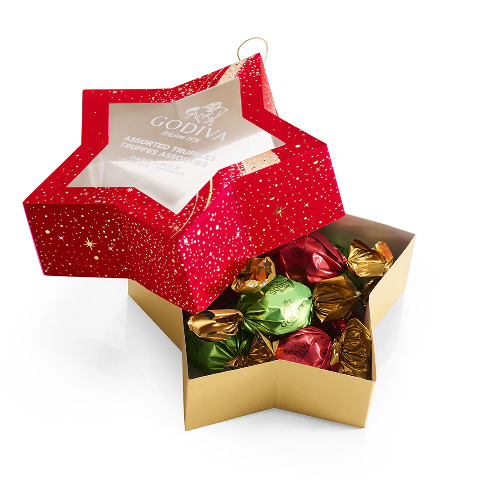 Star Ornament with Wrapped Truffles, Set of 6 - Image 2