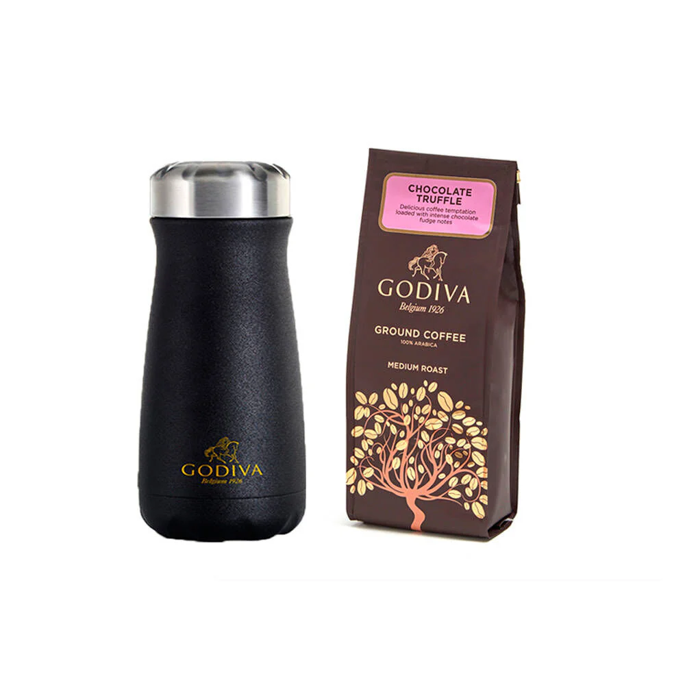 Godiva Traveler Bottle by Swell® with Chocolate Truffle Ground Coffee