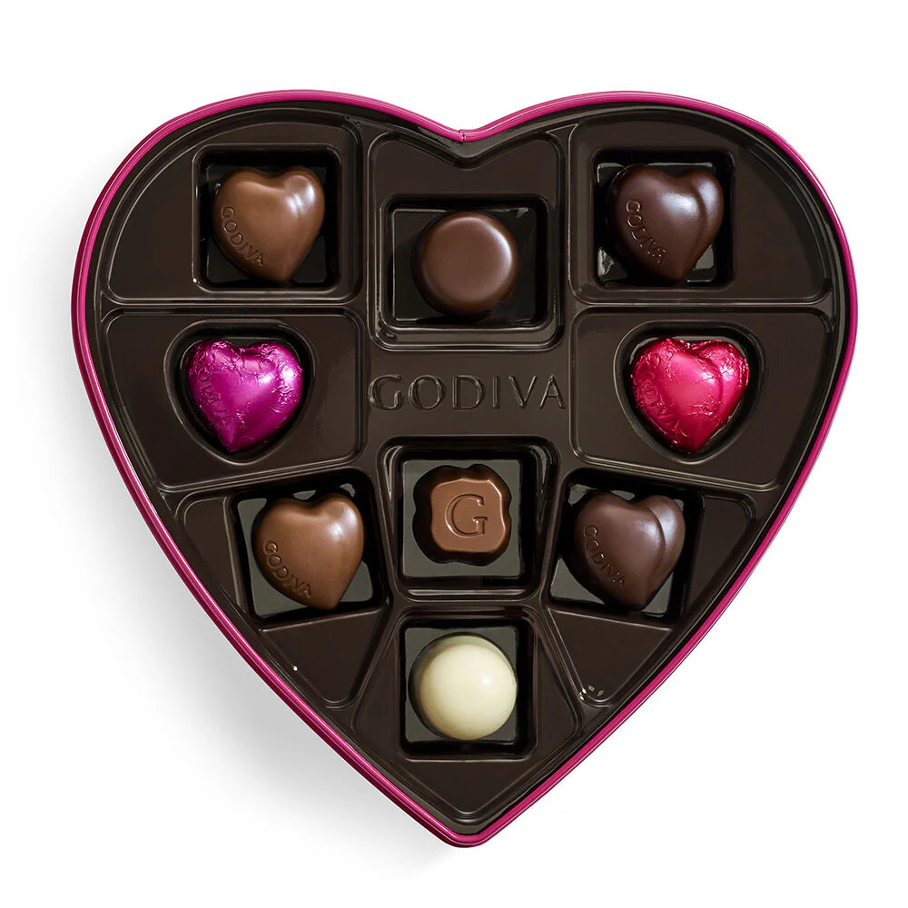 Goldmark Valentine's Day Heart-Shaped Tin, 9pc., Set of 6 - Image 3