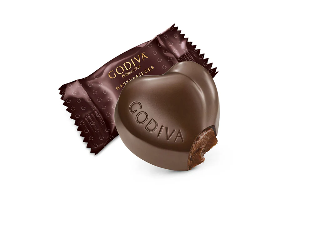 Godiva Masterpieces, Dark Chocolate Ganache Hearts, Set of 6 - Image 3
