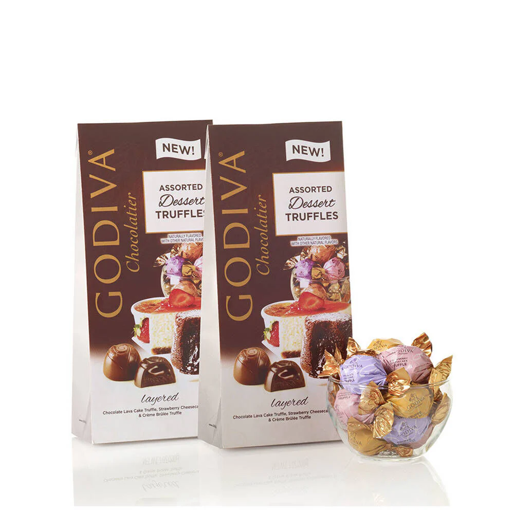 Wrapped Assorted Dessert Chocolate Truffles, Large Bags, Set of 2, 19 pc. each